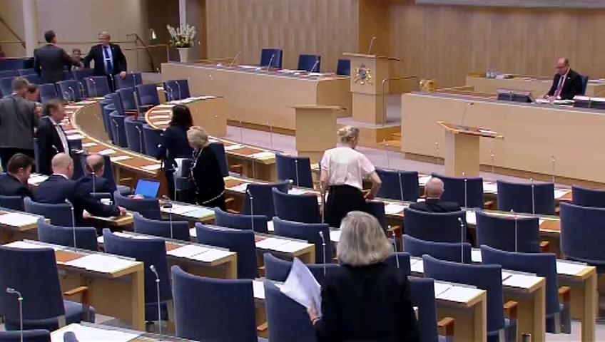 Stillbild från Debatt om förslag, Modernare regler för internationell järnvägstrafik