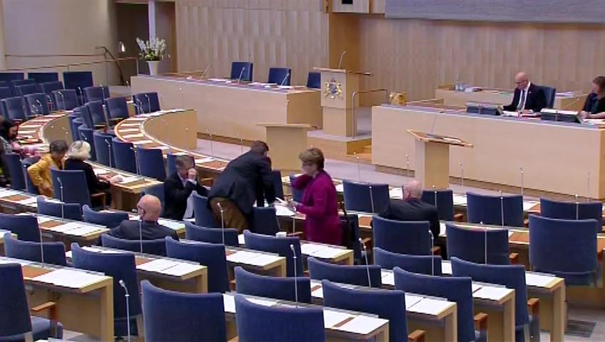 Stillbild från Debatt om förslag, Vidareutnyttjande av information från den offentliga förvaltningen