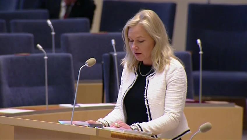 Stillbild från Interpellationsdebatt, Sveriges och Finlands transportförbindelse i Kvarken