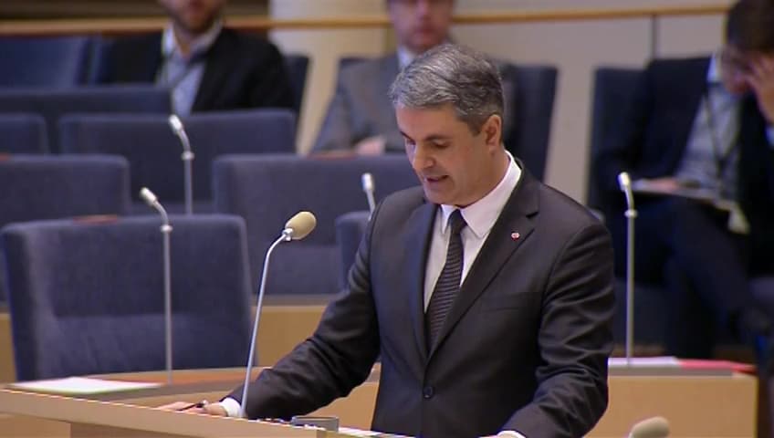 Stillbild från Interpellationsdebatt, Kärnkraftens förutsättningar