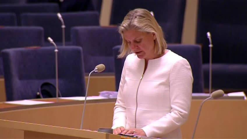Stillbild från Interpellationsdebatt, Tryckerimomsen