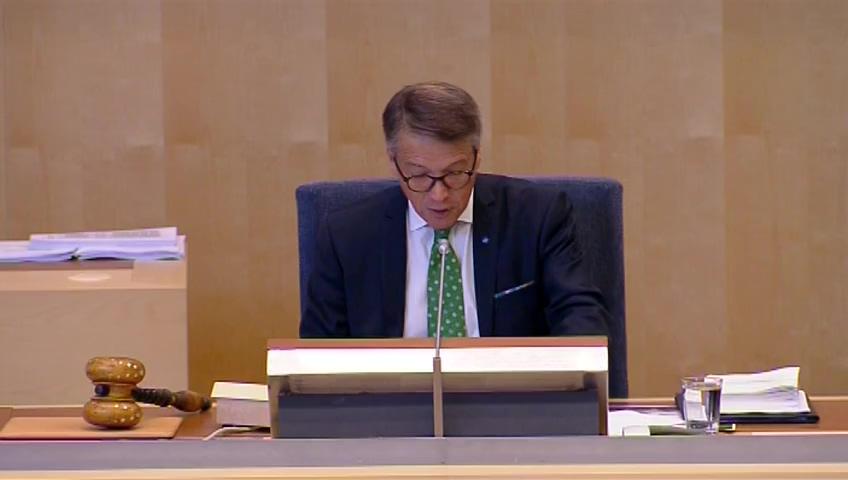 Stillbild från Debatt om förslag, Riksrevisionens rapport om valutahanteringen i det internationella utvecklingssamarbetet