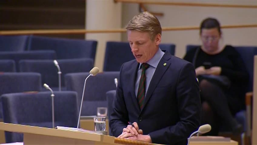 Stillbild från Interpellationsdebatt, Kontanthantering i hela landet