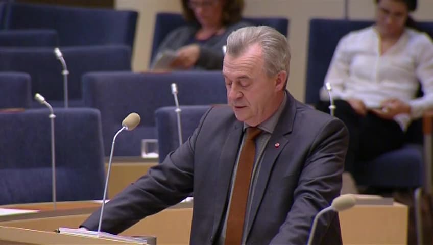 Stillbild från Interpellationsdebatt, Statliga jobb på landsbygden