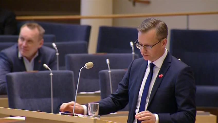 Stillbild från Interpellationsdebatt, Regeringens exportstrategi avseende Mellanöstern