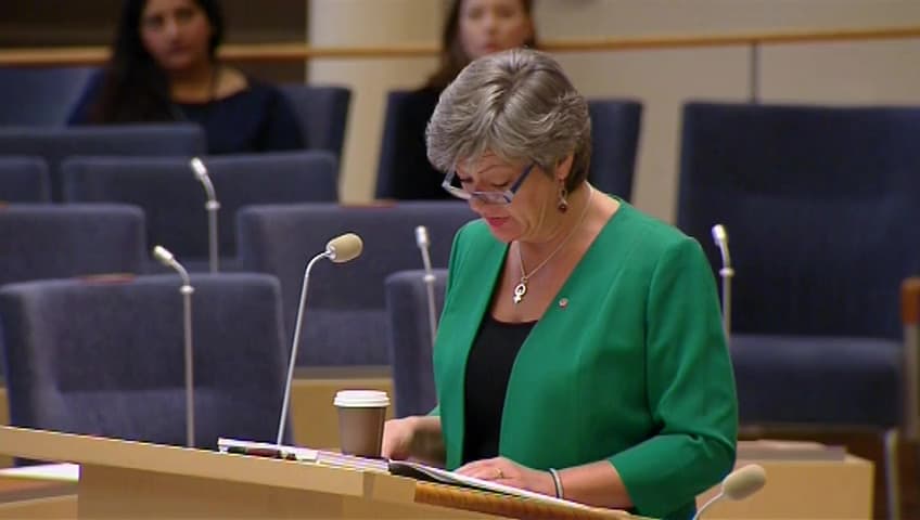 Stillbild från Interpellationsdebatt, Kvalitet i Arbetsförmedlingens integrationsarbete 