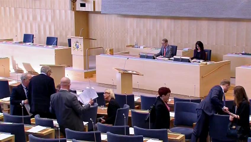 Stillbild från Debatt om förslag, Informationsutbytesavtal med Marshallöarna