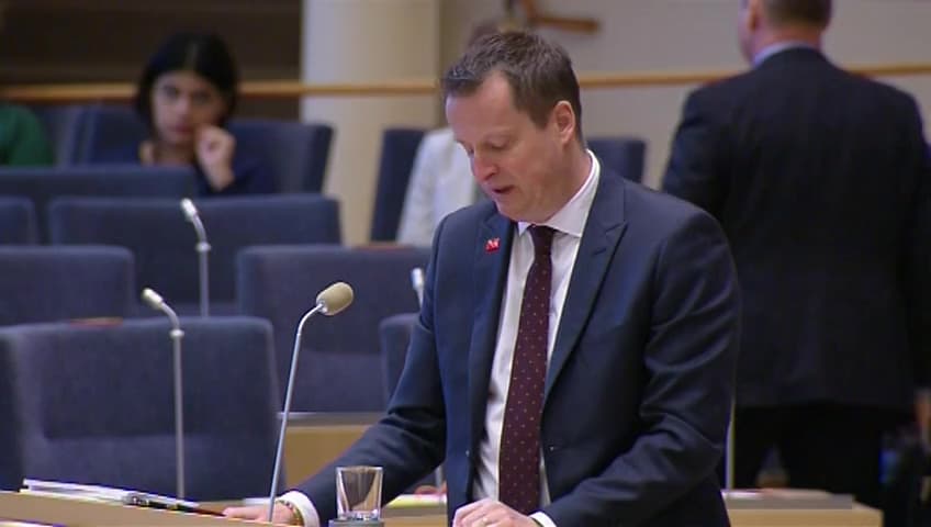 Stillbild från Interpellationsdebatt, Polisens attityder till anmälda brott och uppklaringen av brott