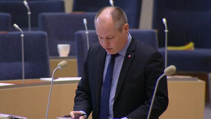 Stillbild från Interpellationsdebatt, Andrahandsuthyrning av bostadsrätter