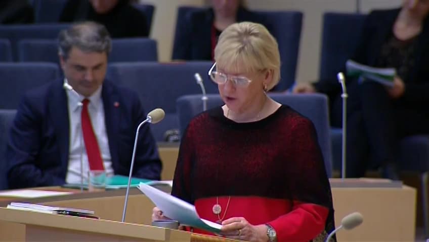 Stillbild från Interpellationsdebatt, Militära utbildare till Irak och lokalt självstyre på Nineveslätten