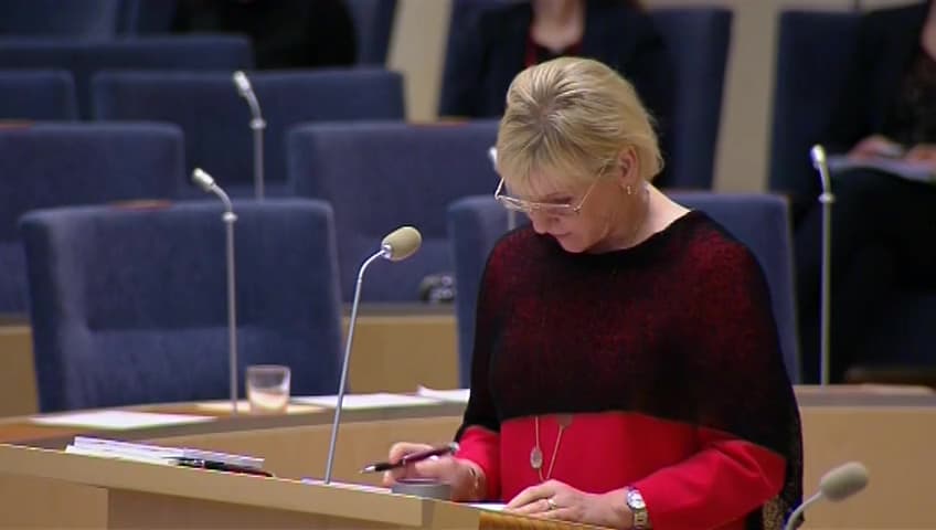 Stillbild från Interpellationsdebatt, Sveriges utrikespolitiska hållning till Ryssland