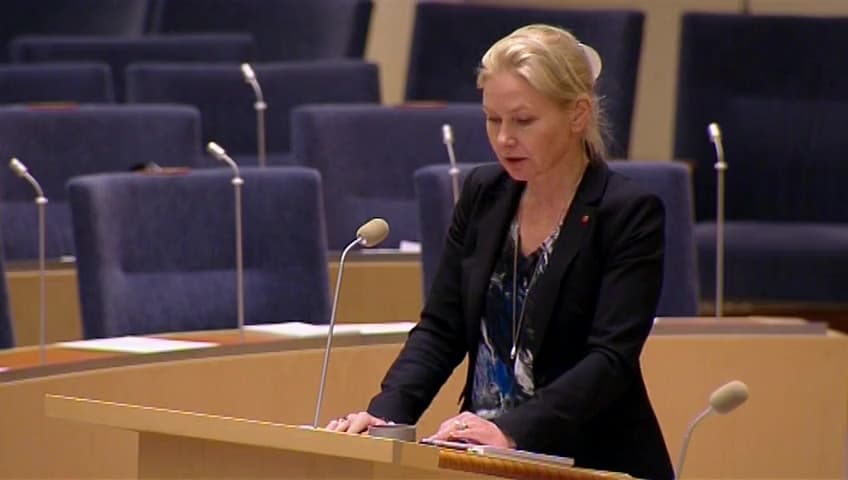 Stillbild från Interpellationsdebatt, Behov av ökad spårkapacitet Stockholm-Uppsala