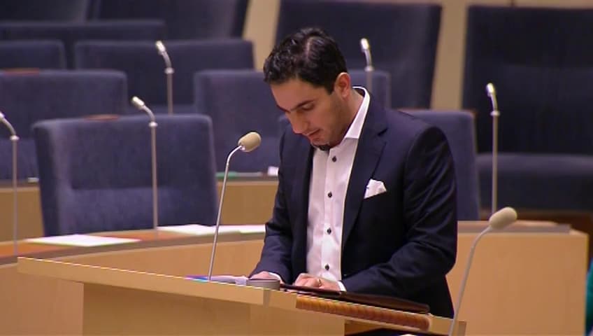 Stillbild från Interpellationsdebatt, Förutsättningarna för kvinnors företagande i välfärdssektorn