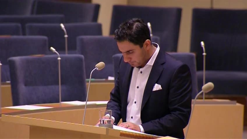 Stillbild från Interpellationsdebatt, Skatteutjämningssystemet och bostadsmiljarden