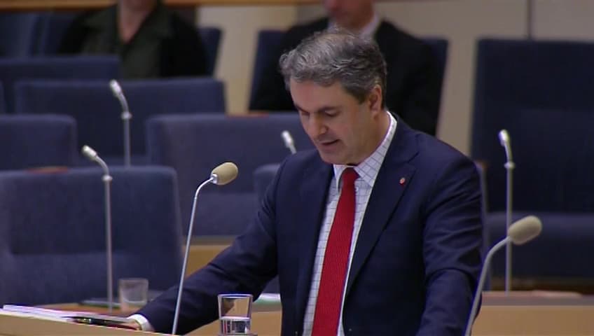 Stillbild från Interpellationsdebatt, Modern och marksnål teknik vid utbyggnad av stamnätet för el