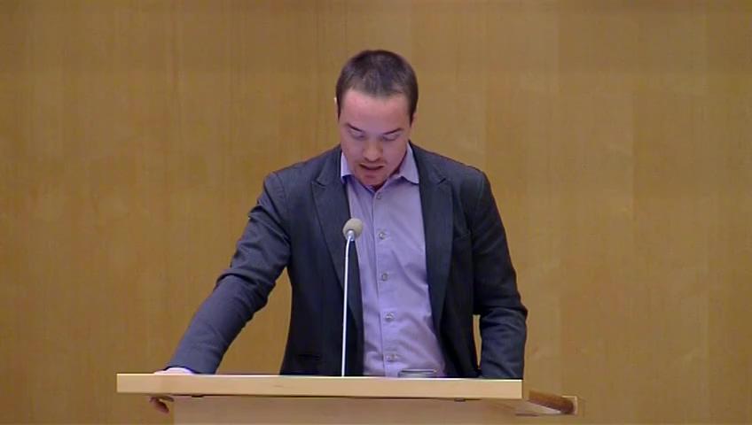 Stillbild från Debatt om förslag, 2014 års redogörelse för tillämpningen av lagen om särskild utlänningskontroll