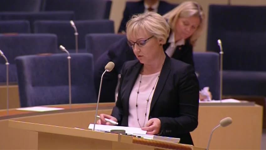 Stillbild från Interpellationsdebatt, Diskriminering vid landets universitet och högskolor