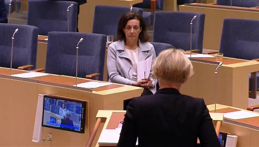 Stillbild från Interpellationsdebatt, It på lärarutbildningen