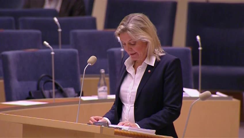 Stillbild från Interpellationsdebatt, Förtroendet för skattesystemet