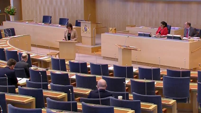 Stillbild från Interpellationsdebatt, Stöd till hbtq-personers rättigheter inom svensk utvecklingspolitik