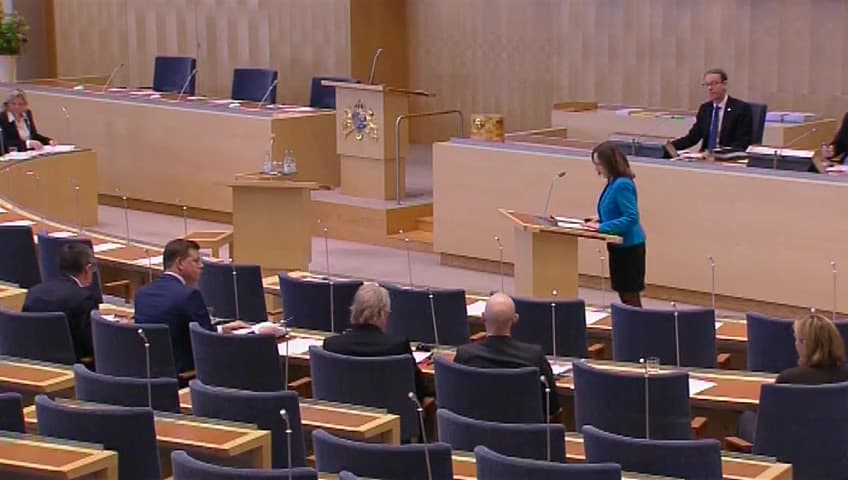 Stillbild från Interpellationsdebatt, Införande av tonnageskatt