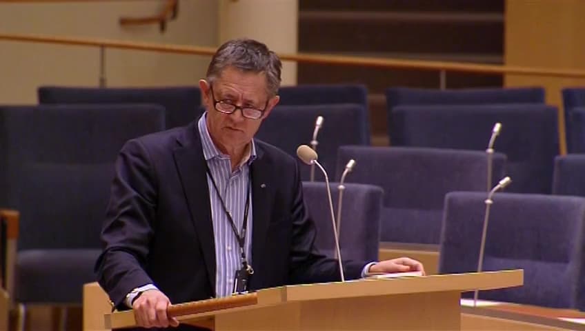 Stillbild från Interpellationsdebatt, Bostäder på Bromma flygplats