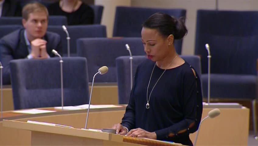 Stillbild från Interpellationsdebatt, Säkerställande att myndigheten Statens museer för världskultur har sitt säte i Göteborg