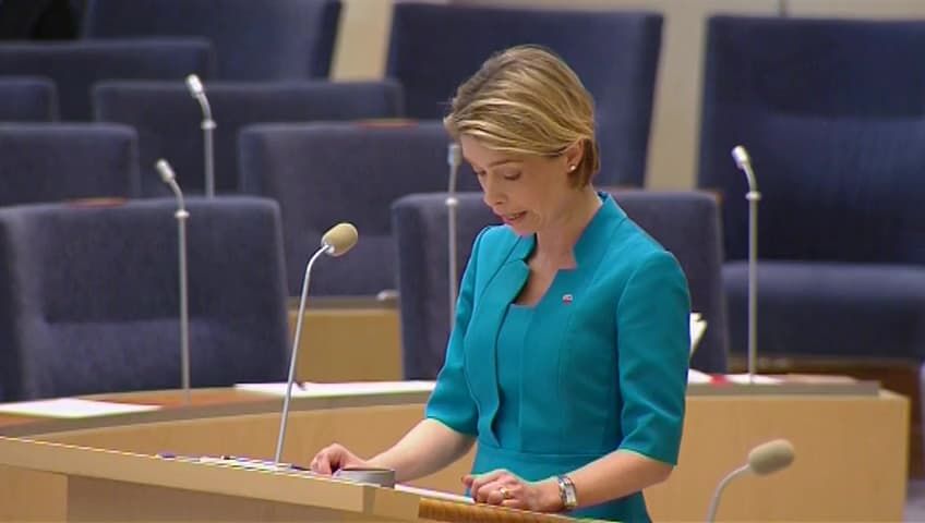 Stillbild från Interpellationsdebatt, Jämställdhetsbonusen