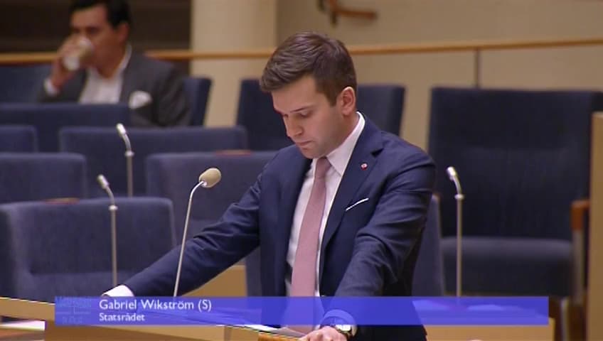 Stillbild från Interpellationsdebatt, Gårdsförsäljning av alkoholhaltiga drycker