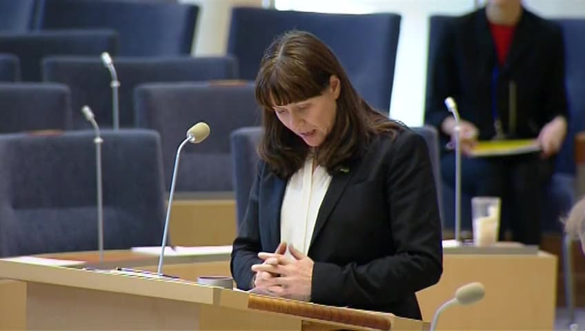 Stillbild från Interpellationsdebatt, Bekämpningen av stickmyggan