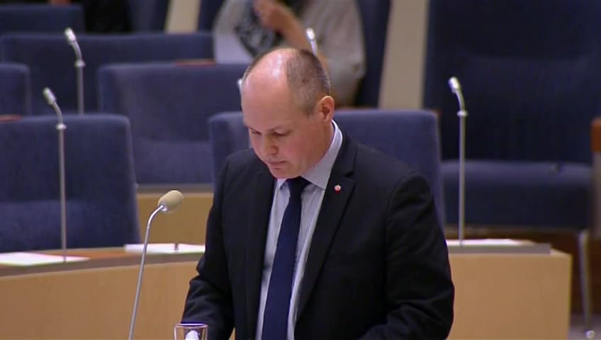 Stillbild från Interpellationsdebatt, En effektiv kriminalvård och färre återfall