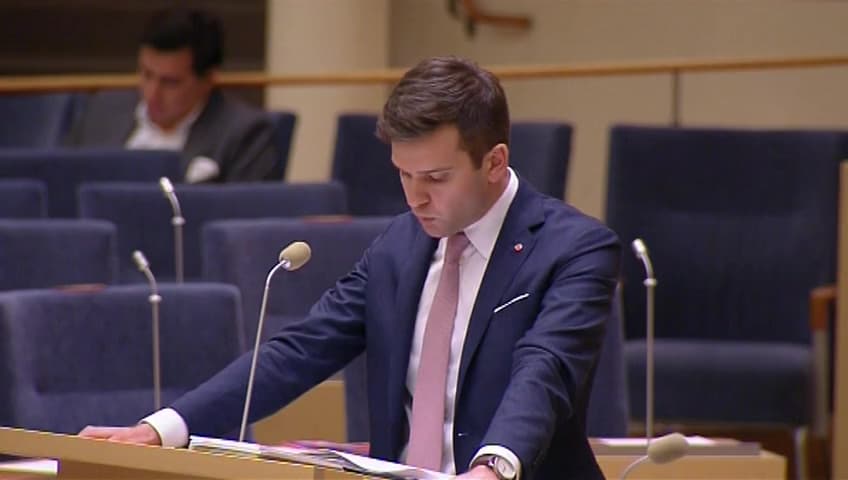 Stillbild från Interpellationsdebatt, Psykisk ohälsa och sjukskrivningar