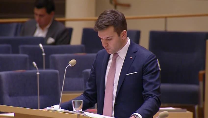 Stillbild från Interpellationsdebatt, Ridsport som friskvård