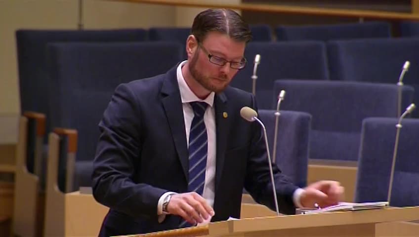 Stillbild från Interpellationsdebatt, Flygstrategi