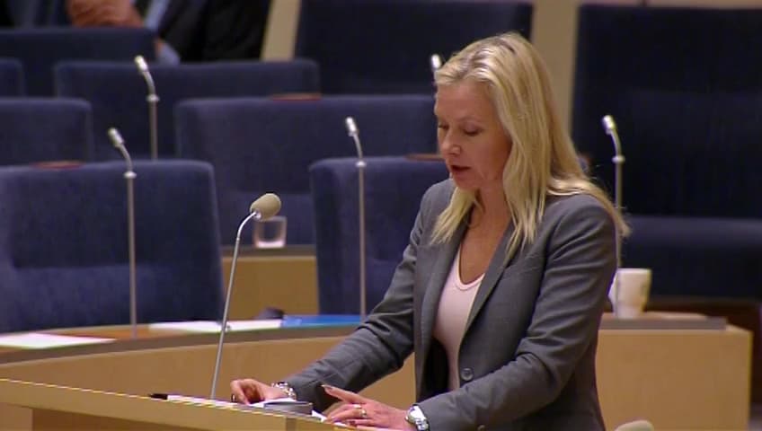 Stillbild från Interpellationsdebatt, Norra stambanan