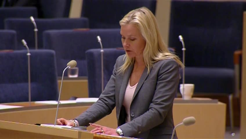 Stillbild från Interpellationsdebatt, Förbifart Stockholms planläggning av tunnlar