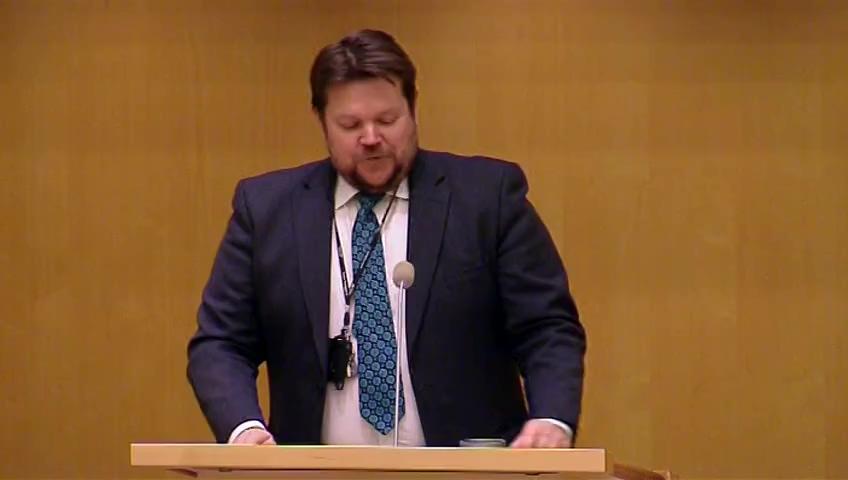 Stillbild från Debatt om förslag, Våldsbrott och brottsoffer