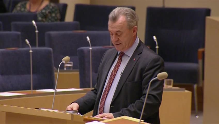 Stillbild från Interpellationsdebatt, Vargpolitiken