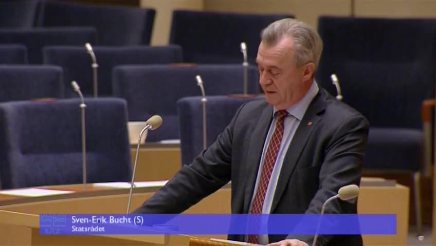 Stillbild från Interpellationsdebatt, Regelförenklingsarbetet för de gröna näringarna