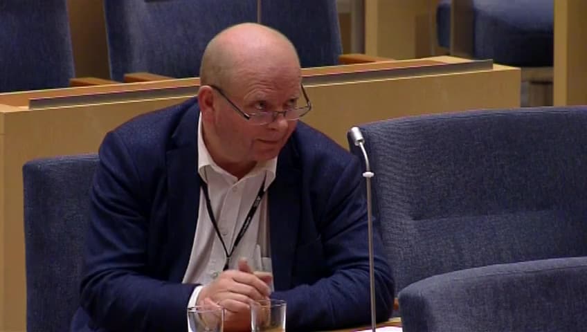 Stillbild från Interpellationsdebatt, Skatte- och kostnadshöjningar för svenskt lantbruk