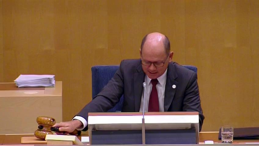 Stillbild från Debatt om förslag, Riksrevisionens rapport om granskningen av det allmänna pensionssystemet