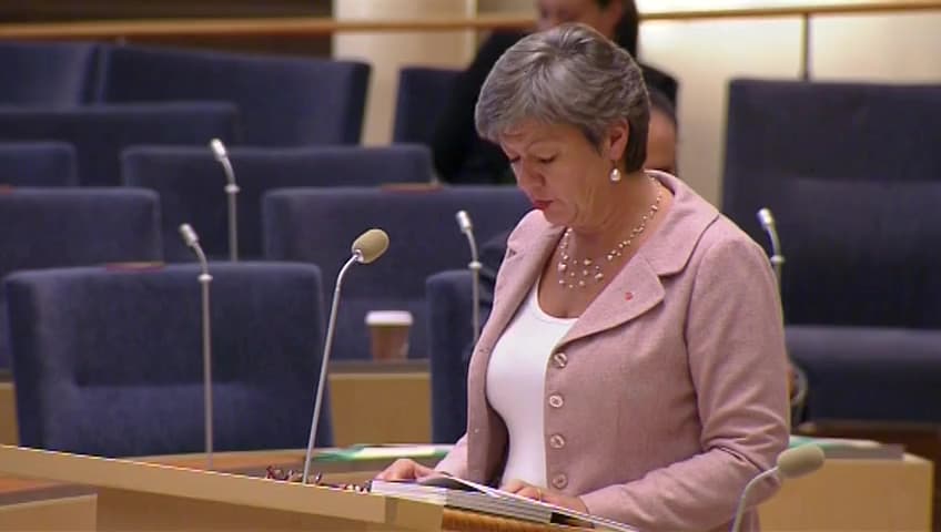 Stillbild från Interpellationsdebatt, Allmän visstid