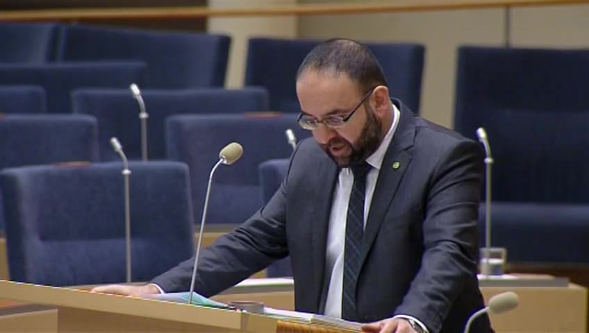 Stillbild från Interpellationsdebatt, Byggnation i sjönära läge