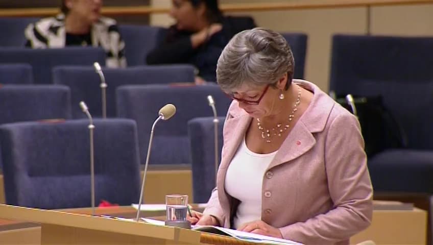 Stillbild från Interpellationsdebatt, Anställningar med statligt stöd