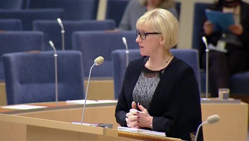 Stillbild från Interpellationsdebatt, Natofrågan och Baltikum