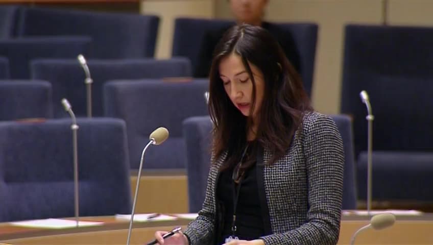 Stillbild från Interpellationsdebatt, Fördelningen av yrkeshögskoleutbildningar