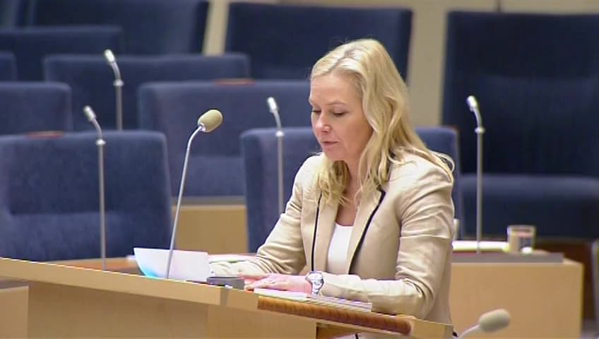 Stillbild från Interpellationsdebatt, Trafikskolor som ej betalar moms eller arbetsgivaravgifter