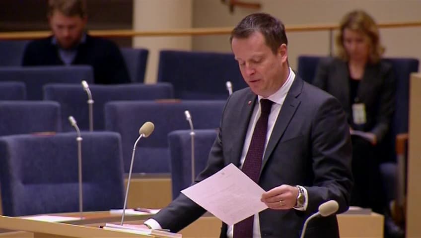 Stillbild från Interpellationsdebatt, Stärkt förmåga att arbeta mot it-relaterade brott