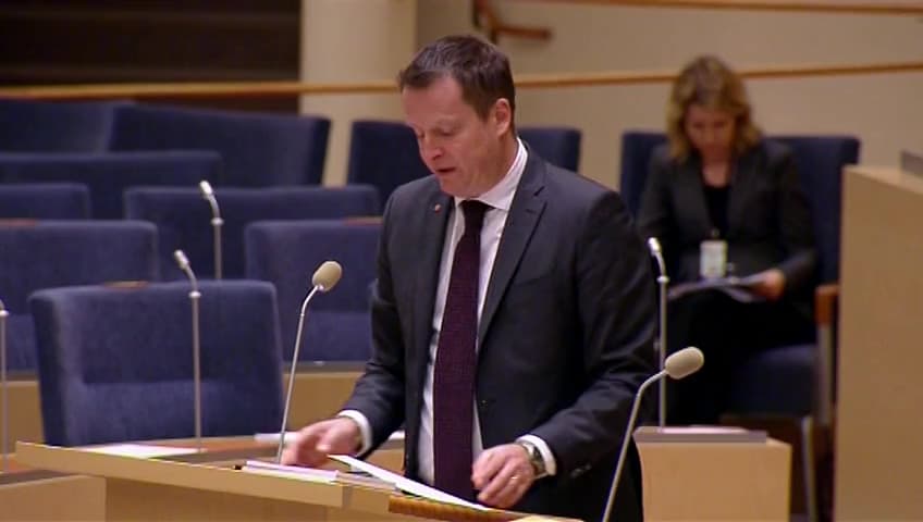 Stillbild från Interpellationsdebatt, Skärpta påföljder mot bostadsinbrott