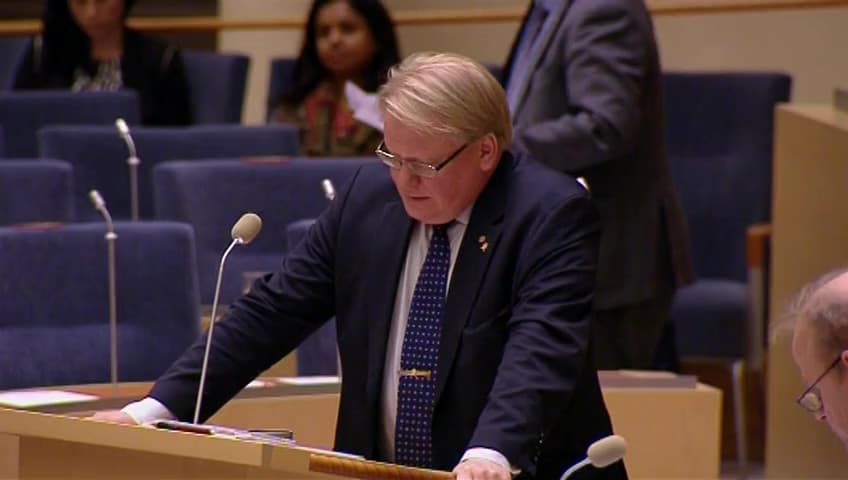 Stillbild från Interpellationsdebatt, Marinens musikkår 